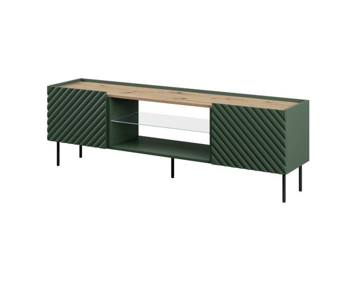 TV stolek Onda 180,5 cm zelený/dub artisan