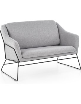 Dvoumístná pohovka SOFT 125 cm světle šedá