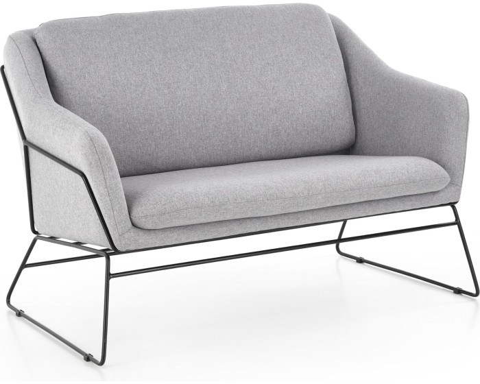 Dvoumístná pohovka SOFT 125 cm světle šedá