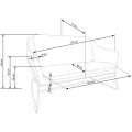 Dvoumístná pohovka SOFT 125 cm světle šedá