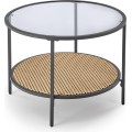 Konferenční stolek Dakota 60 cm hnědý/čirý