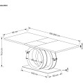 Rozkládací jídelní stůl GALARDO 160/200 cm bílý/zlatý
