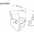Polohovací křeslo WONDER s funkcí houpání skořicové