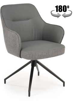 Otočné jídelní křeslo K527 popelavě šedé