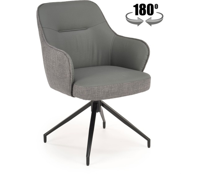 Otočné jídelní křeslo K527 popelavě šedé