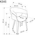 Jídelní křeslo K545 béžové/ořechové