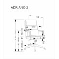 Otočné kancelářské křeslo Adriano 2 eko kůže popelavě šedé