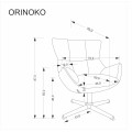 Otočné křeslo Orinoko béžové