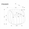 Designové otočné křeslo Fraser krémové