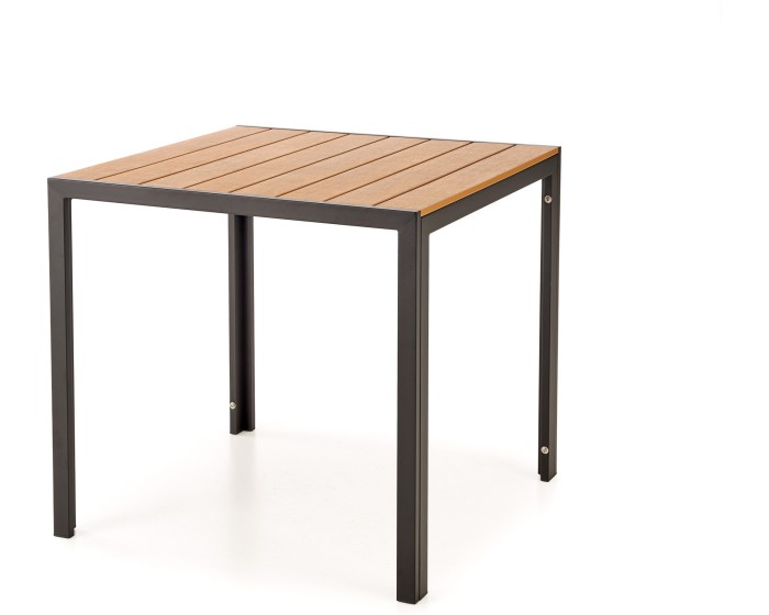 Zahradní stůl Fierro 80 cm hnědý/černý