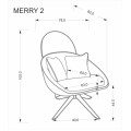 Otočné křeslo Merry 2 cappuccino