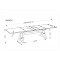 Rozkládací jídelní stůl Baron 200/350 cm ořech/černý