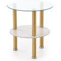 Konferenční stolek Ducat II bílý mramor/zlatý