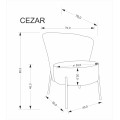Čalouněné designové křeslo CEZAR béžové