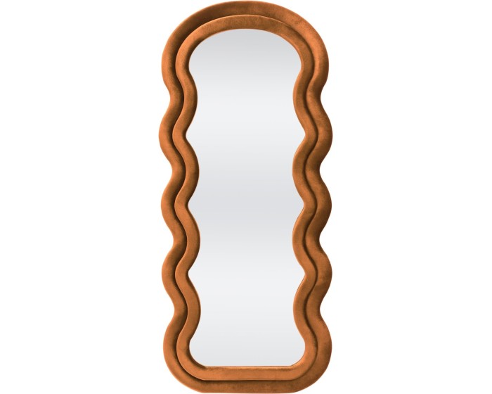 Designové zrcadlo Confetto 160 cm samet skořicové