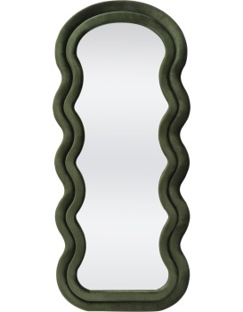 Designové zrcadlo Confetto 160 cm samet olivové