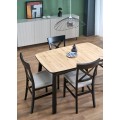 Rozkládací jídelní stůl Barril 130/170 cm dub artisan/černý