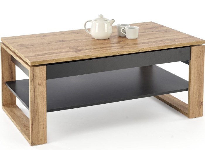 Konferenční stolek Betty s výklopnou deskou dub artisan/černý