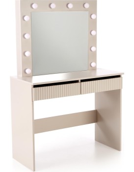 Toaletní stolek HOLLYWOOD s LED osvětlením 94 cm kašmírový