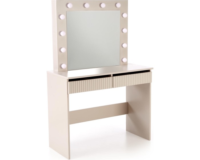 Toaletní stolek HOLLYWOOD s LED osvětlením 94 cm kašmírový