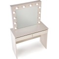 Toaletní stolek HOLLYWOOD s LED osvětlením 94 cm kašmírový