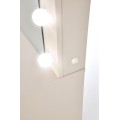 Toaletní stolek HOLLYWOOD 2XL s LED osvětlením 120 cm kašmírový