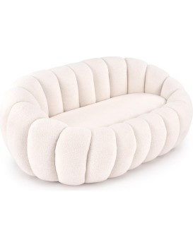 Dvoumístná pohovka Gaspar 140 cm bouclé krémová