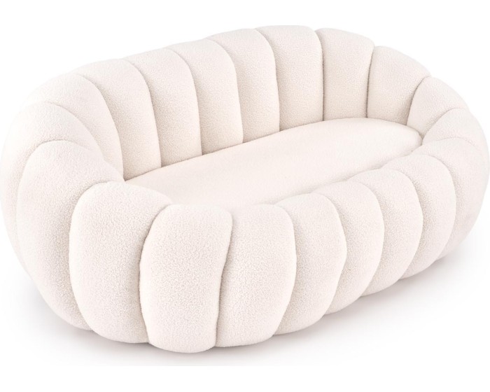 Dvoumístná pohovka Gaspar 140 cm bouclé krémová