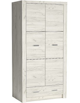 Šatní skříň Indianapolis 96 cm dub craft bílý