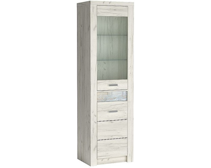 Vitrína Indianapolis 56 cm dub craft bílý