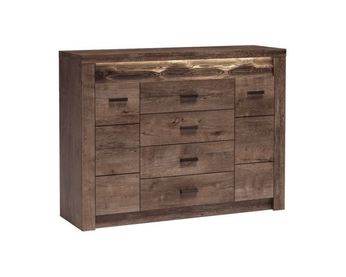 Komoda Indianapolis 137 cm jasan tmavý