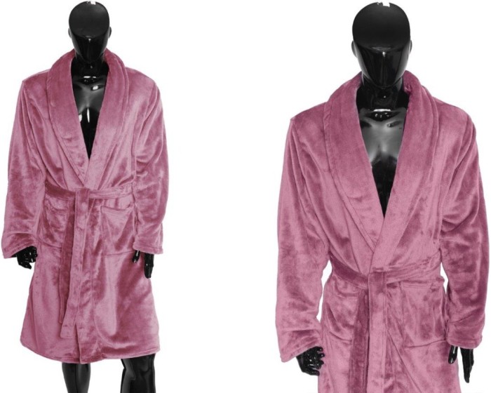 Dámský fleecový župan COMFORT QUEEN vel. M růžový