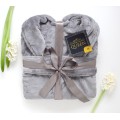 Dámský fleecový župan COMFORT QUEEN vel. XL světle šedý