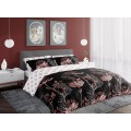 Bavlněné povlečení PURE SATEEN 010 160x200 cm + 2x 70x80 cm černé/béžovo-bílé