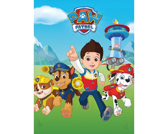 Dětská fleecová deka POLAR PAW PATROL BOY 100x140 cm modrá