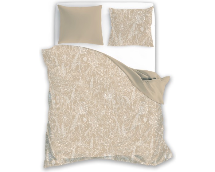Bavlněné povlečení Fashion 019 160x200 cm + 2x 70x80 cm béžové