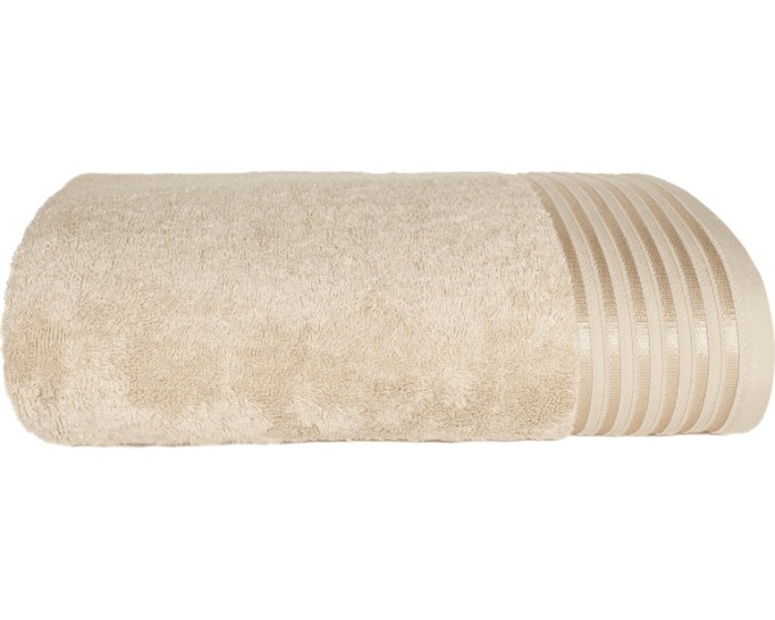 Bavlněný froté ručník s modalem VELA 50x90 cm béžový