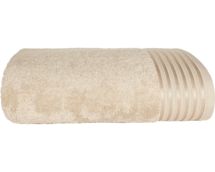 Bavlněný froté ručník s modalem VELA 70x140 cm béžový