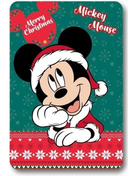 Dětská fleecová deka Polar Christmas Mickey Mouse 100x140 cm zelená
