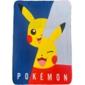 Dětská fleecová deka POLAR POKÉMON II 100x140 cm modrá
