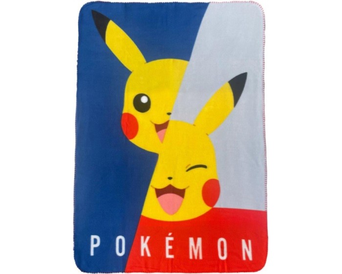 Dětská fleecová deka POLAR POKÉMON II 100x140 cm modrá
