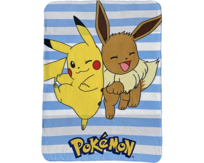 Dětská fleecová deka Polar Pokémon 100x140 cm světle modrá