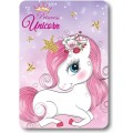 Dětská fleecová deka Polar Princess Unicorn 100x140 cm růžová