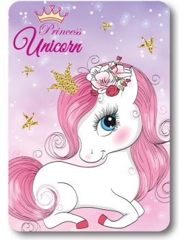 Dětská fleecová deka Polar Princess Unicorn 100x140 cm růžová