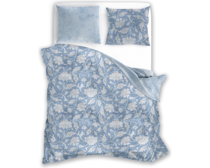Bavlněné povlečení Pure Cotton 010 220x200 cm + 2x 70x80 cm modré