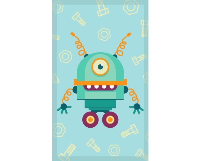 Dětský bavlněný ručník KIDS 008 30x50 cm modrý