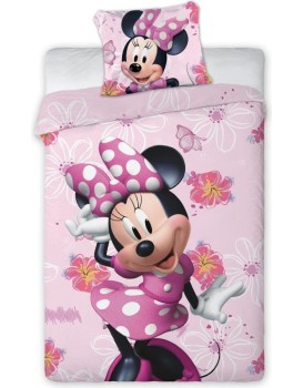 Dětské bavlněné povlečení Fisa Minnie Mouse 140x200 cm + 70x90 cm růžové