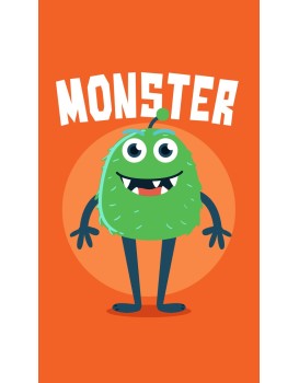 Dětský bavlněný ručník KIDS Monster 30x50 cm oranžový