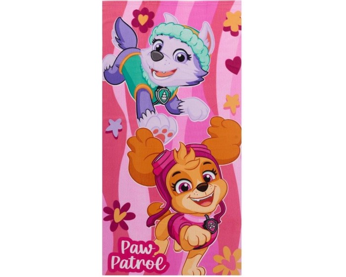Dětská rychleschnoucí osuška BORD PAW PATROL GIRL 70x140 cm růžová