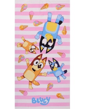 Dětská rychleschnoucí osuška BORD BLUEY 70x140 cm růžová